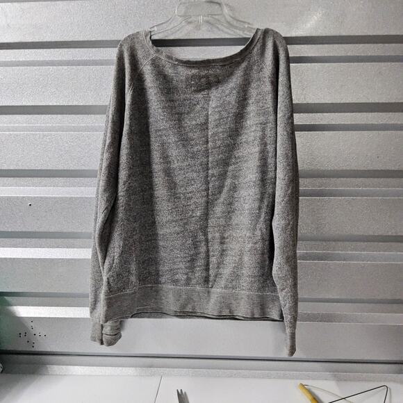 KU Kansas Jayhawks Women's Large Sweater Sweatshirt Press Box Gray Thumb hole‎ - Picture 5 of 6